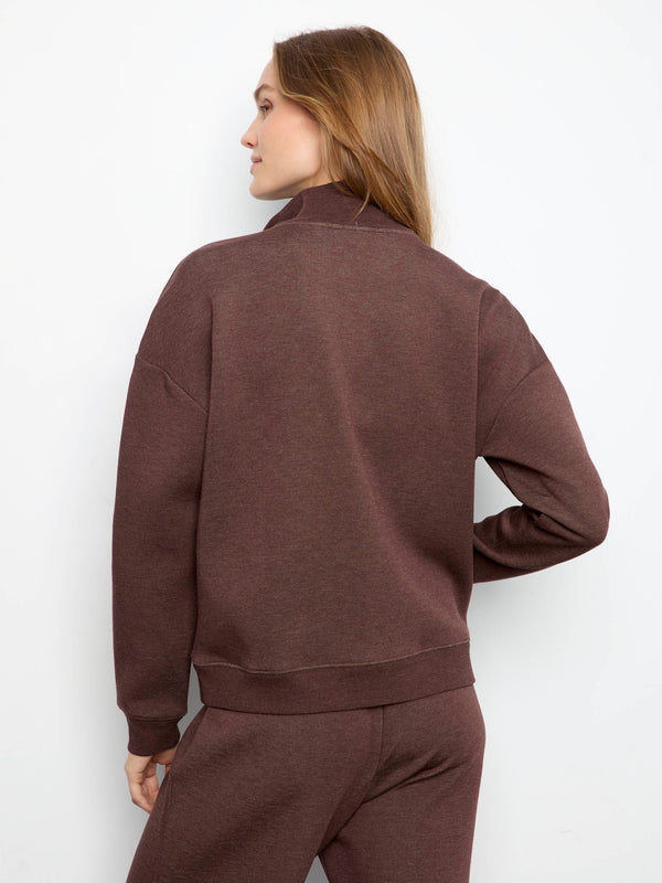 Soft Scuba Half-Zip Sweatshirt - Heather Espresso