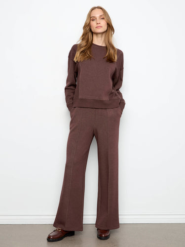 Long-sleeve scuba fabric sweatshirt with ribbed cuffs and hem by Charlie B.