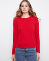 This red top features a classic crew neck design, perfect for any casual outing. The fit is both stylish and comfortable by Charlie B.