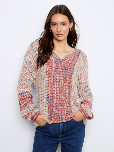 This sweater showcases a relaxed fit with its cozy design and comfortable feel, perfect for any casual outing by Charlie B.