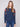 Denim sweater with a crew neckline and floral embroidery, adding elegance to casual wear by Charlie B.