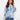 Blue abstract printed hoodie with drawstrings and long sleeves, perfect for casual outings by Charlie B.