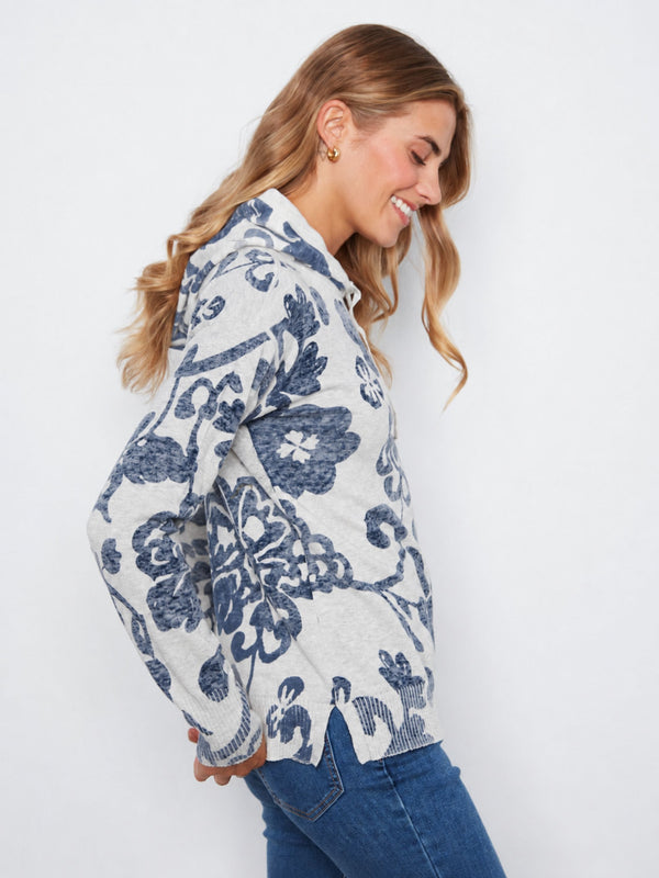 Printed Cotton Hoodie Sweater - Lovely