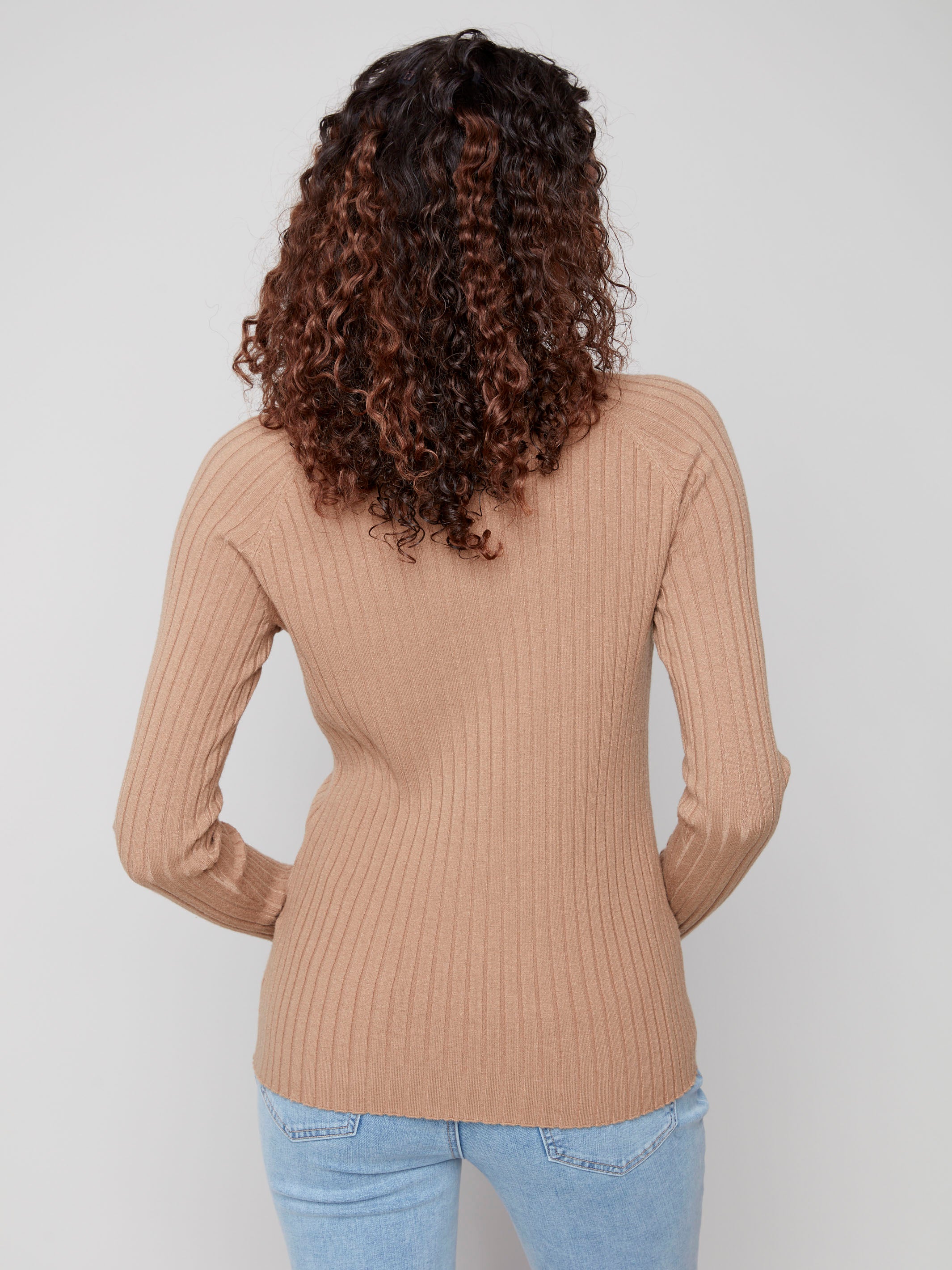 Stylish truffle ribbed knit sweater that enhances any outfit with its sophisticated slim fit by Charlie B.