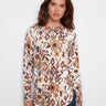 Jacobean sweater featuring a stylish boat neck and vibrant abstract floral design, perfect for any occasion by Charlie B.
