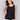 Black linen tank top with a high-low hemline by Charlie B.