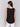 Chic black linen top designed without sleeves by Charlie B.