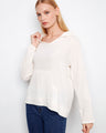 This stylish top features a cozy hooded design, perfect for casual outings. Made from 100% cotton for comfort and breathability by Charlie B.