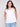 White linen top with crew neckline by Charlie B.