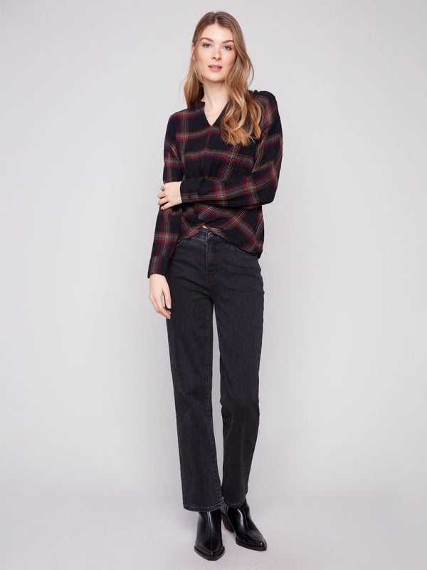 Blouse crafted in double gauze fabric, offering a soft and airy feel by Charlie B.