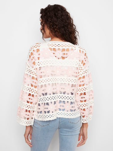 Casual yet elegant, the drop shoulders make this cotton blend top versatile for any occasion by Charlie B.
