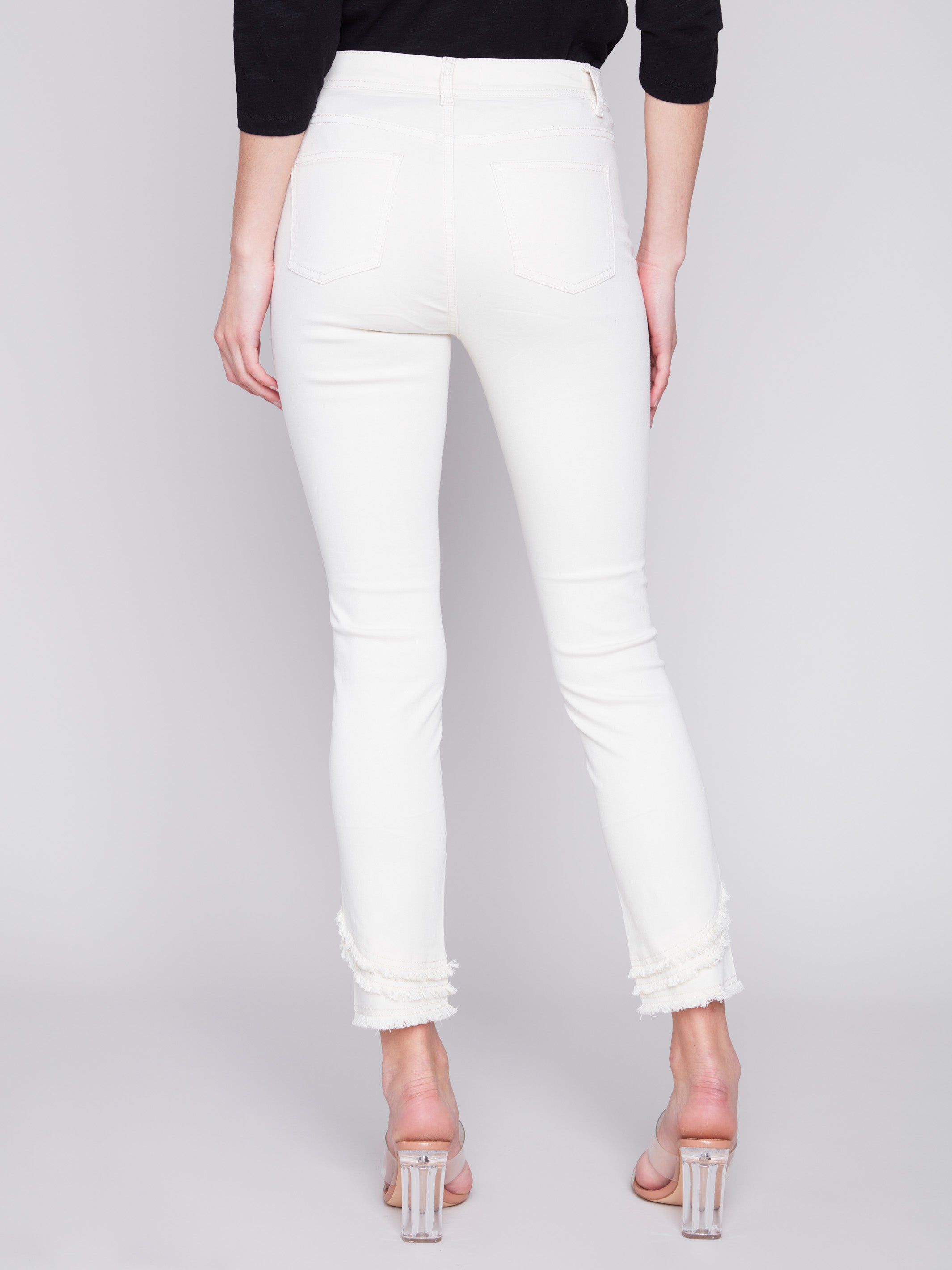 Stitch pants Charlie B Blue jeans Frayed hem boot cut