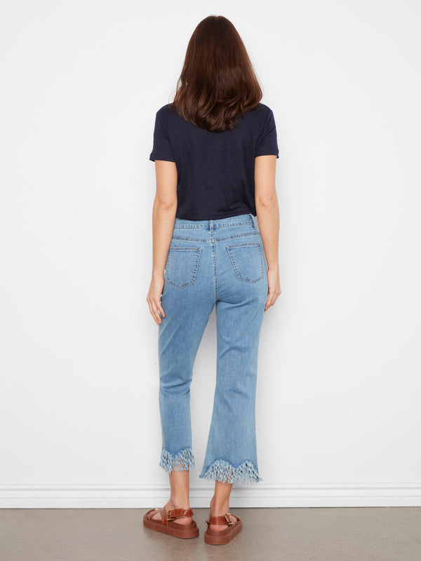 Classic five-pocket style enhances the practicality of these fashionable denim pants, making them ideal for any occasion by Charlie B.