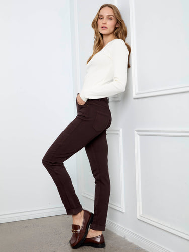 These full-length pants provide a classic silhouette suitable for various settings. By Charlie B.