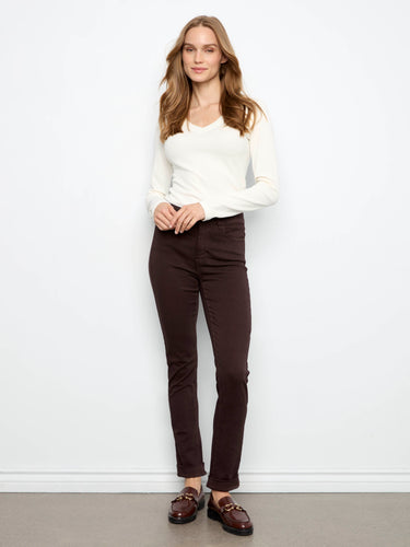 Embrace sophistication in every step with this slim leg pant style. By Charlie B.