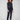 Navy slim-leg techno pants with a relaxed fit and elastic waistband for comfort, featuring pull-on style by Charlie B.