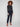 Navy slim-leg techno pants with a relaxed fit and elastic waistband for comfort, featuring pull-on style by Charlie B.