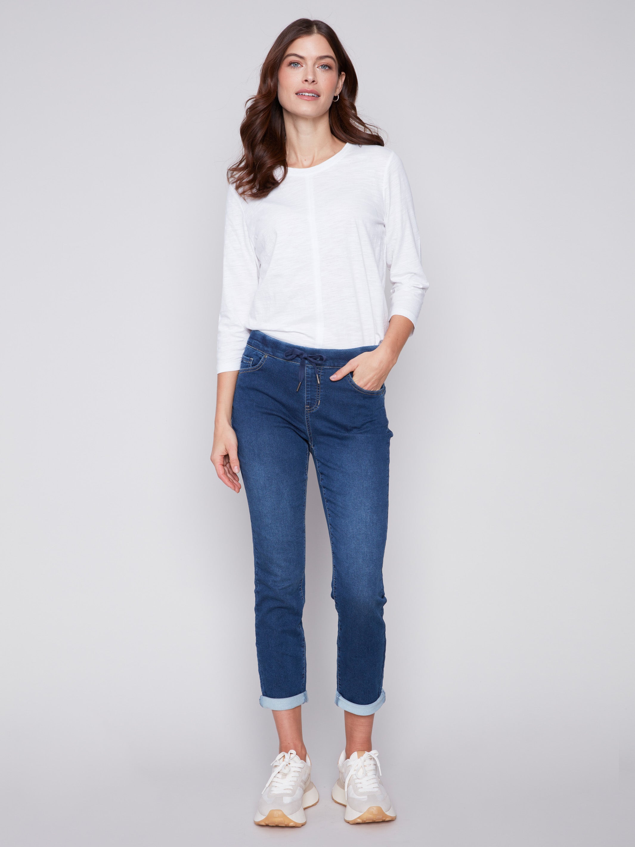 Charlie B Indigo Denim Jogger main image 1