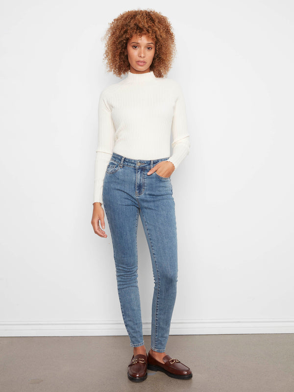 Carine Skinny Jeans - Medium Blue