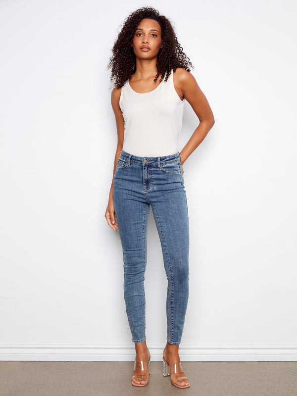 Carine Skinny Jeans - Medium Blue