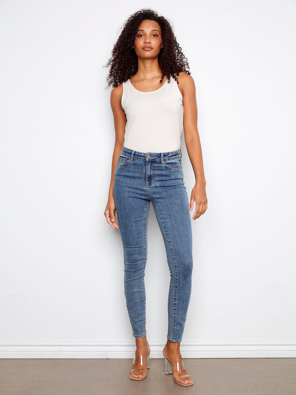 Carine Skinny Jeans - Medium Blue
