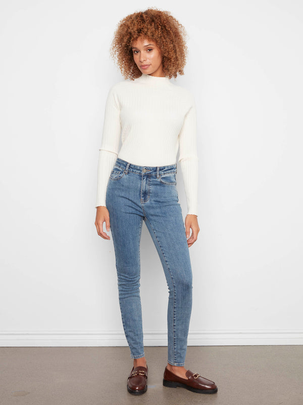 Carine Skinny Jeans - Medium Blue