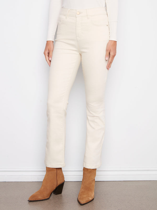 Bootcut Stretch Twill Pants - Natural