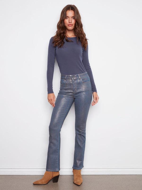 Roseblue jeans with a bootcut fit, crafted from stretch denim for comfort and style by Charlie B.