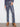 These long-length Roseblue jeans feature a metallic foil finish, adding a touch of glamour by Charlie B.