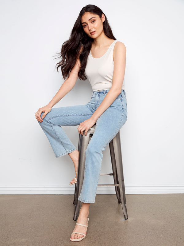 Charlotte Straight Leg Jeans - Light Blue