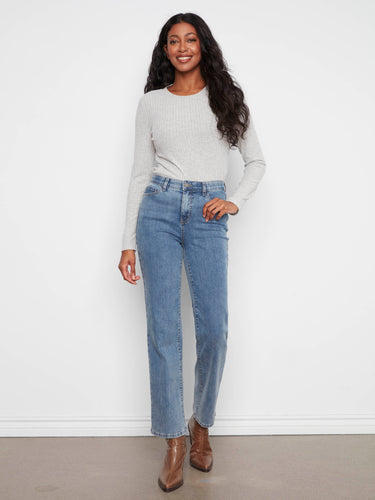 Charlotte Straight Leg Jeans - Medium Blue