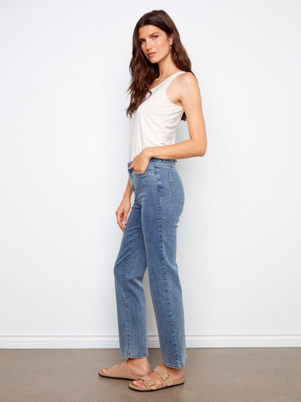 Charlotte Straight Leg Jeans - Medium Blue