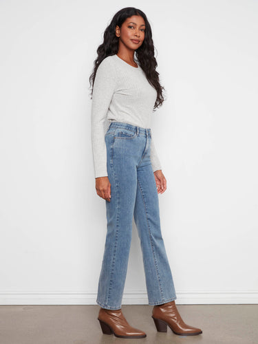 Charlotte Straight Leg Jeans - Medium Blue