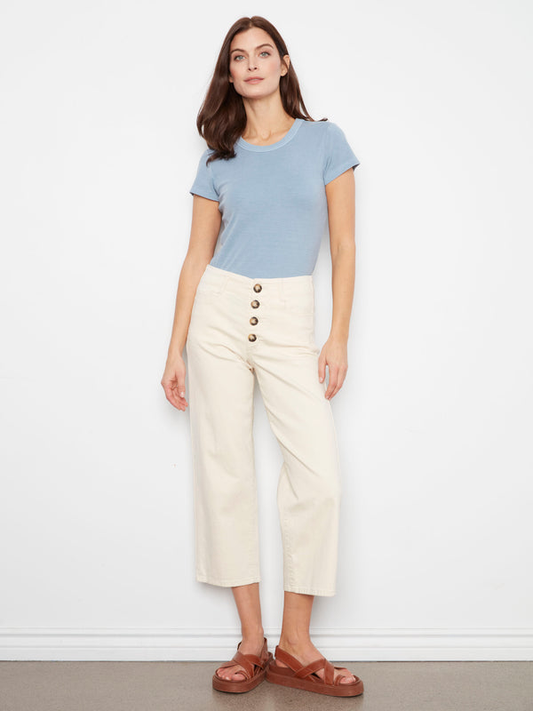 These pants feature a straight fit, offering a sleek and modern silhouette for versatile styling by Charlie B.