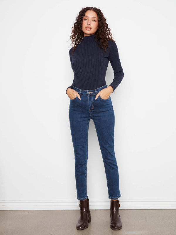 Claudia Slim Leg Jeans - Indigo