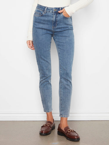 Claudia Slim Leg Jeans - Medium Blue