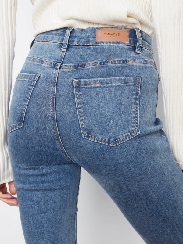 Claudia Slim Leg Jeans - Medium Blue