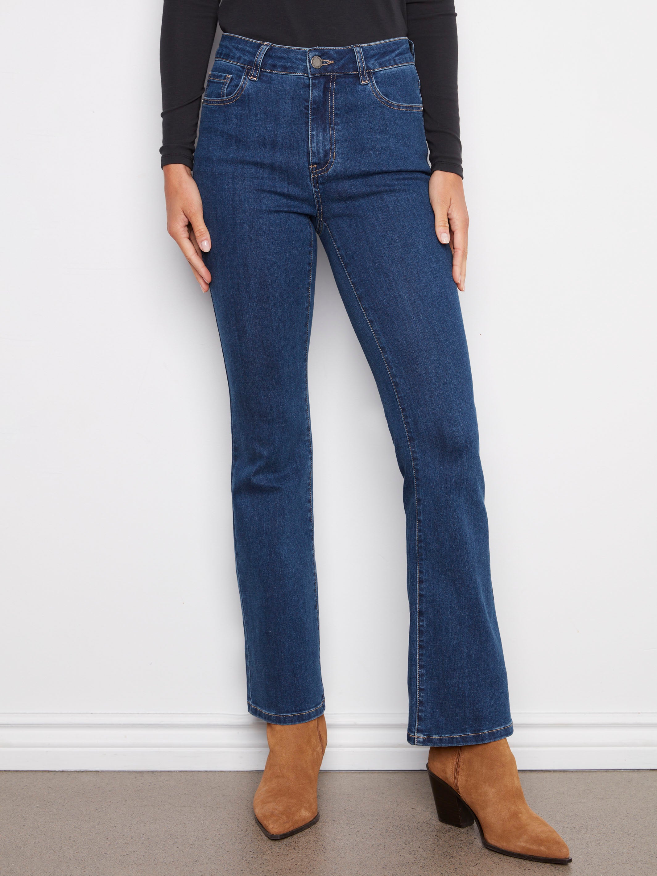 Women's Celine Flare Leg Jeans | Indigo | Charlie B