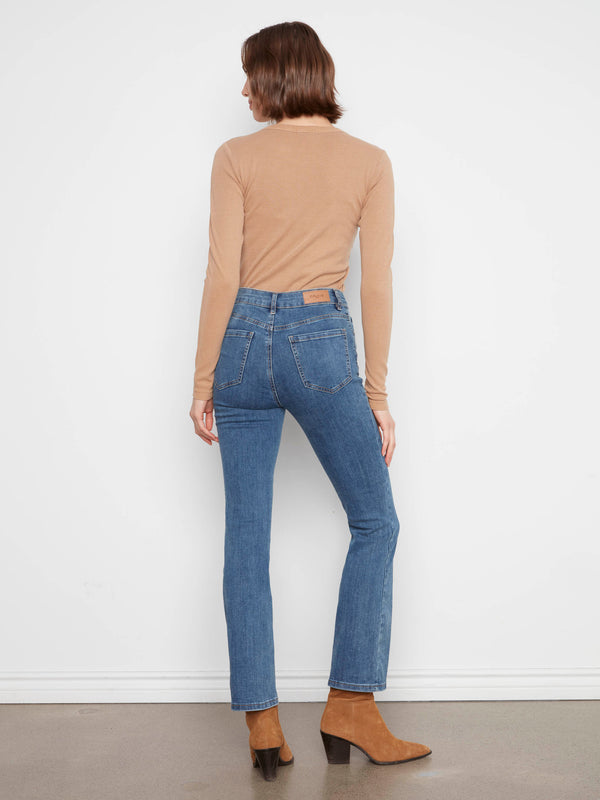 Celine Flare Leg Jeans - Medium Blue