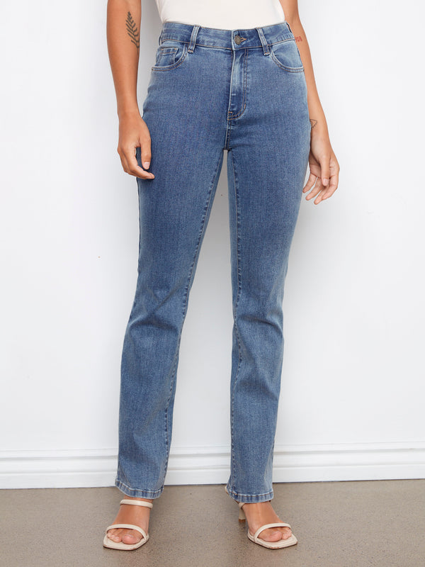 Celine Flare Leg Jeans - Medium Blue