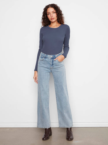 Chloe Wide Leg Jeans - Light Blue