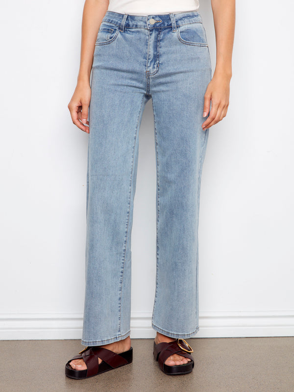 Chloe Wide Leg Jeans - Light Blue