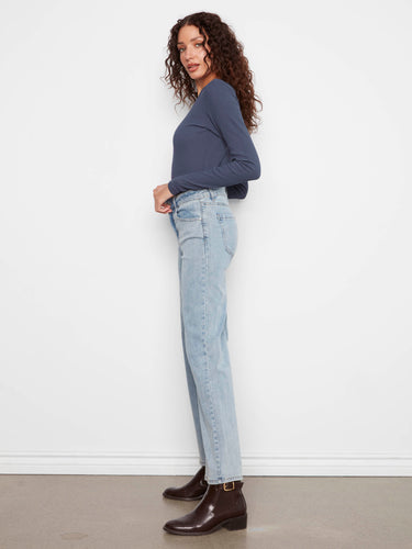 Chloe Wide Leg Jeans - Light Blue