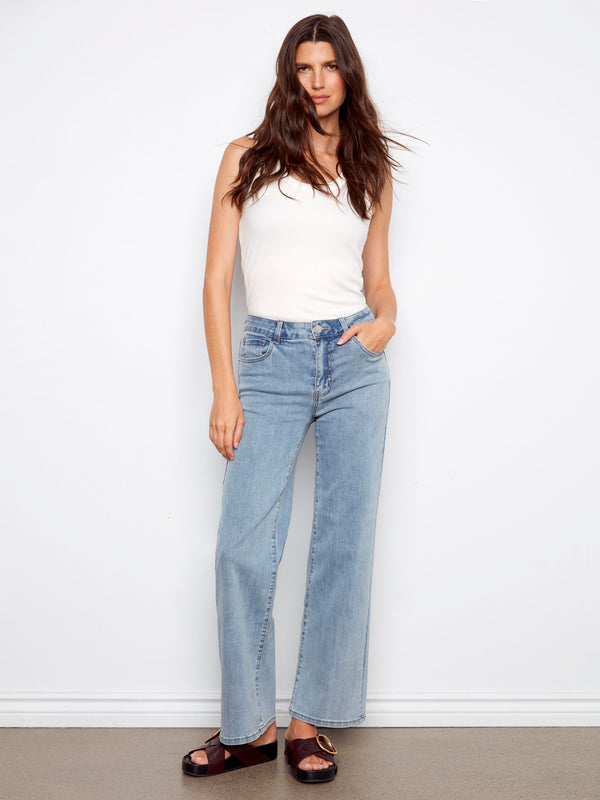 Chloe Wide Leg Jeans - Light Blue