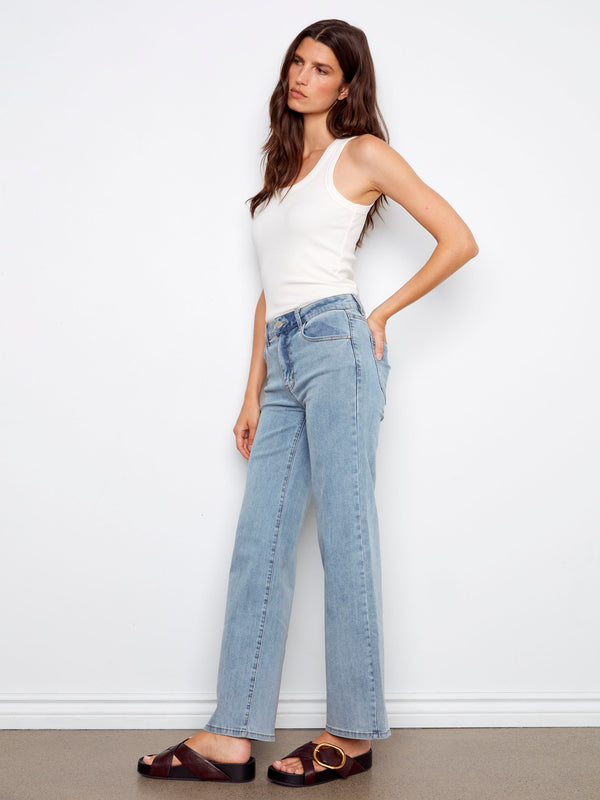 Chloe Wide Leg Jeans - Light Blue