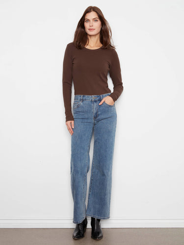 Chloe Wide Leg Jeans - Medium Blue