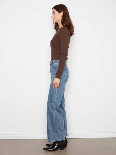 Chloe Wide Leg Jeans - Medium Blue