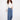 Blue jeans featuring a wide leg design with long length, crafted in comfortable stretch denim fabric by Charlie B.