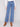 Stylish wide leg jeans crafted from stretch denim with embroidered flowers and studs by Charlie B.