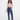 Indigo jeans with a five-pocket design and metallic floral embroidery, offering a stylish straight fit by Charlie B.